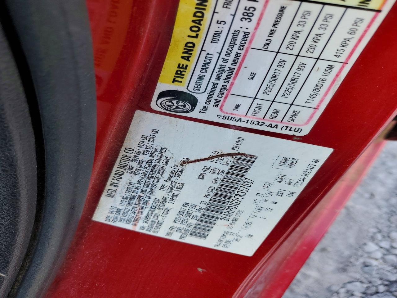 2012 FORD FUSION