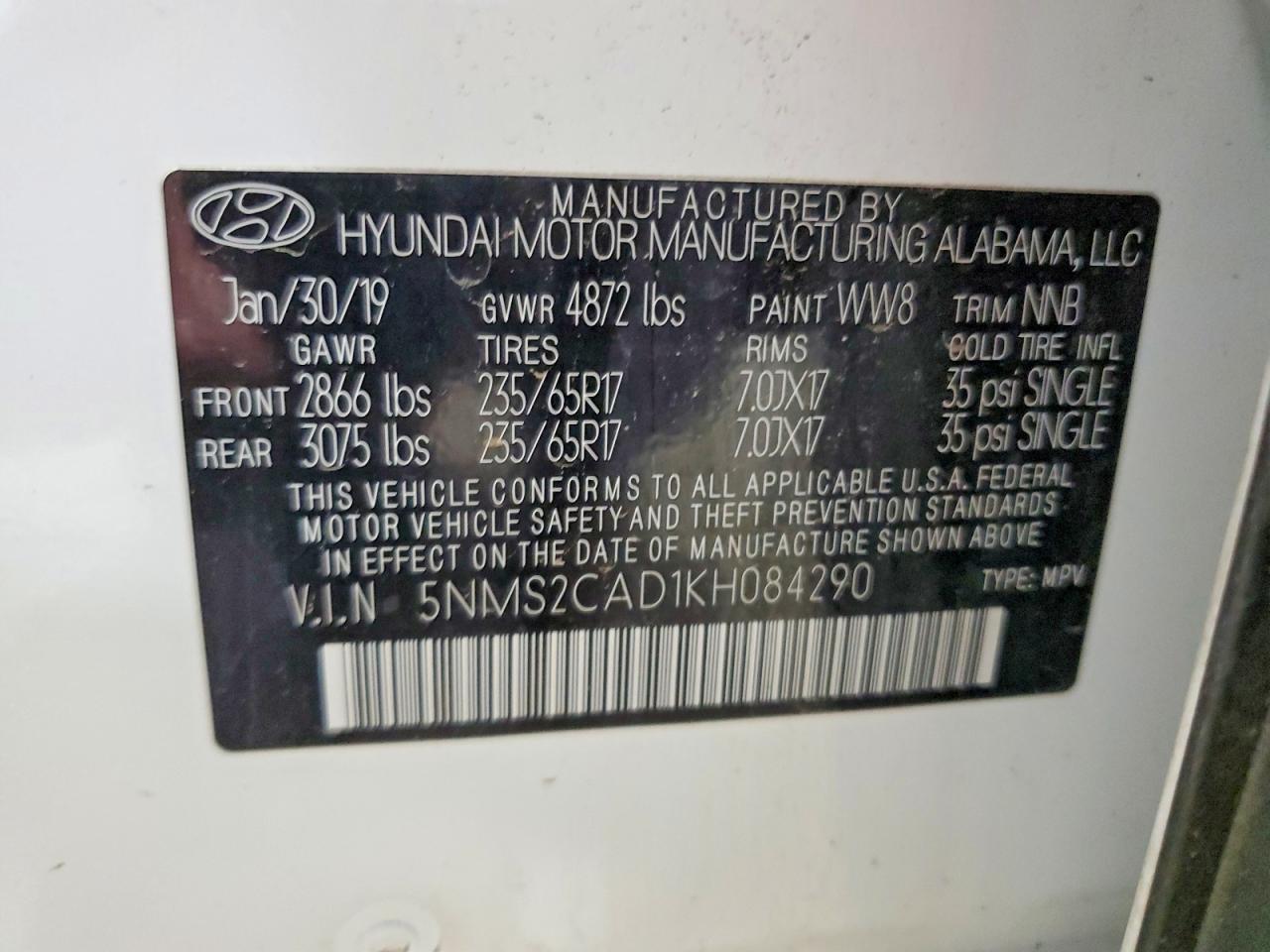2019 HYUNDAI SANTA FE