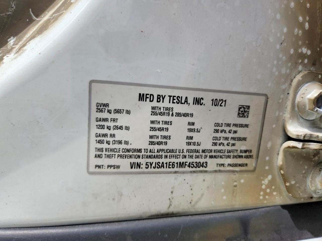2021 TESLA MODEL S