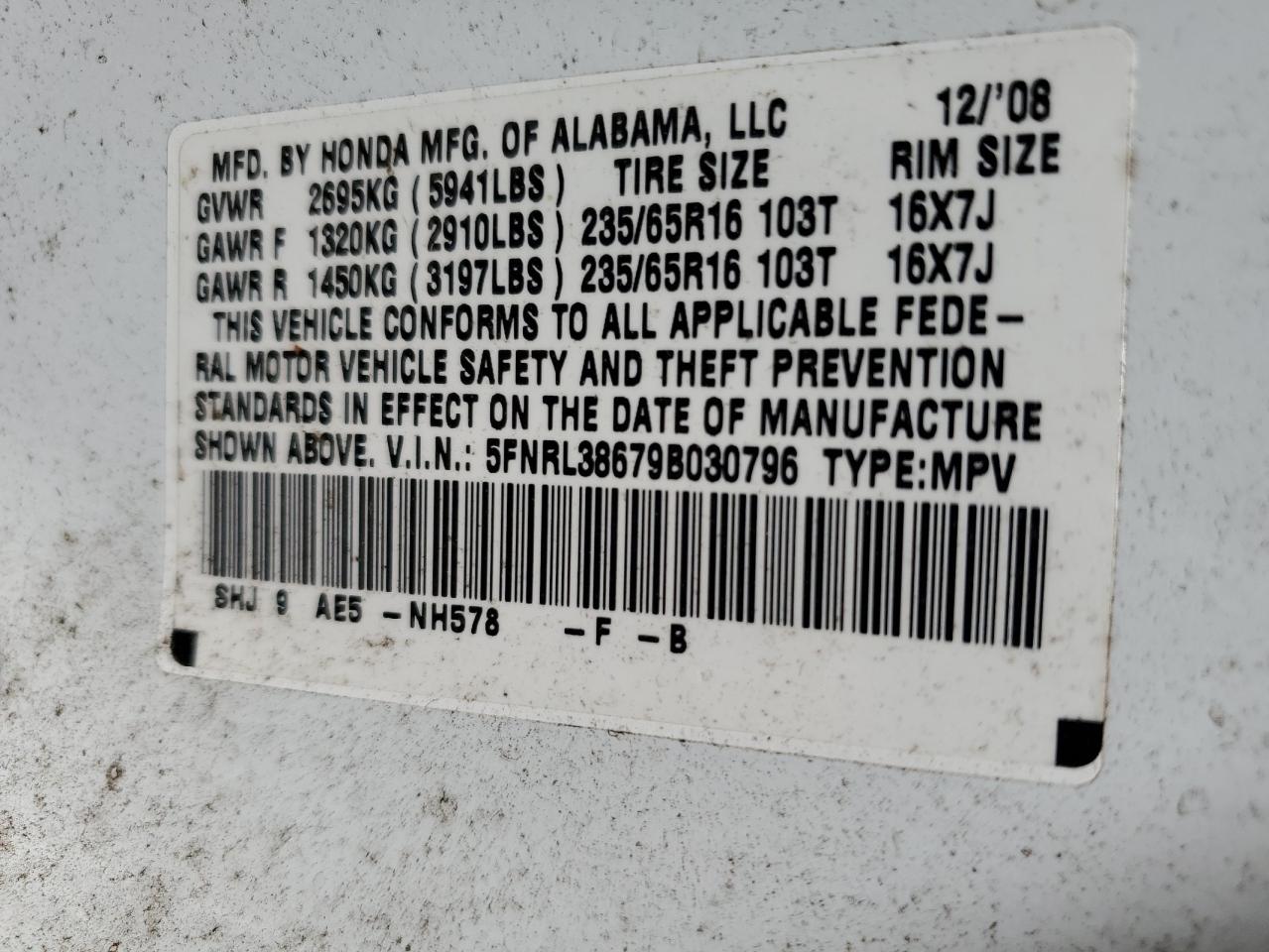 2009 HONDA All Models