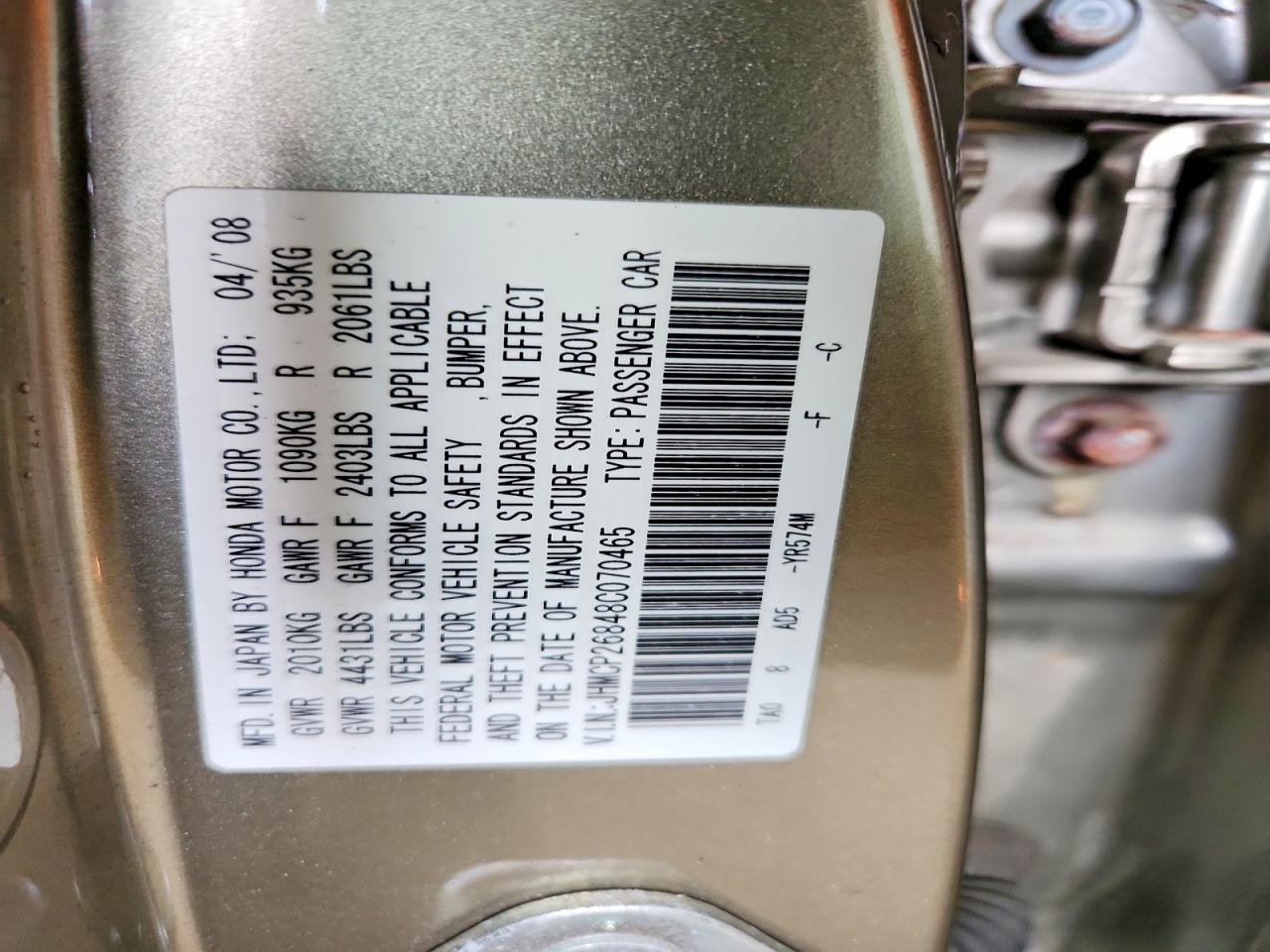 2008 HONDA ACCORD