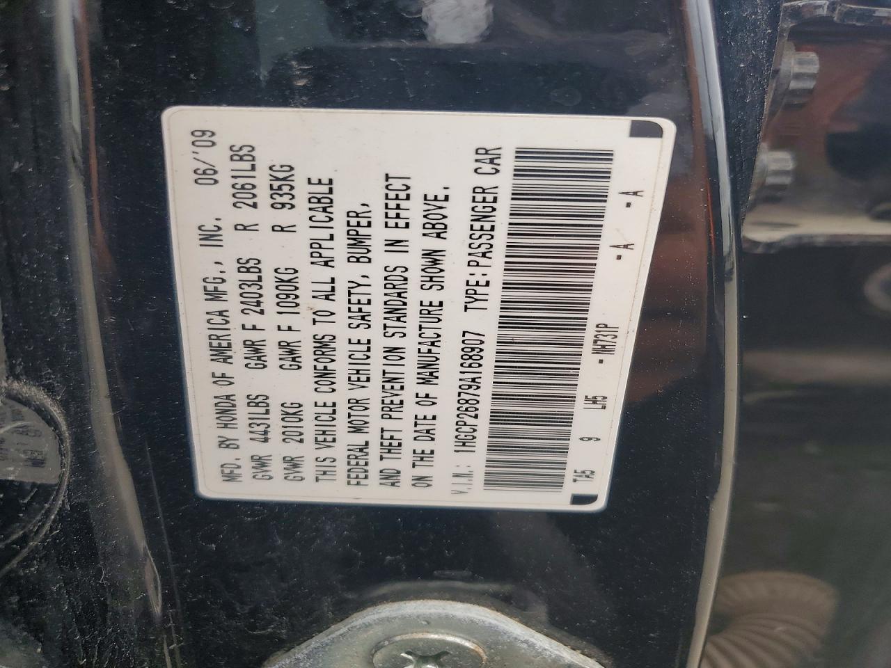 2009 HONDA ACCORD