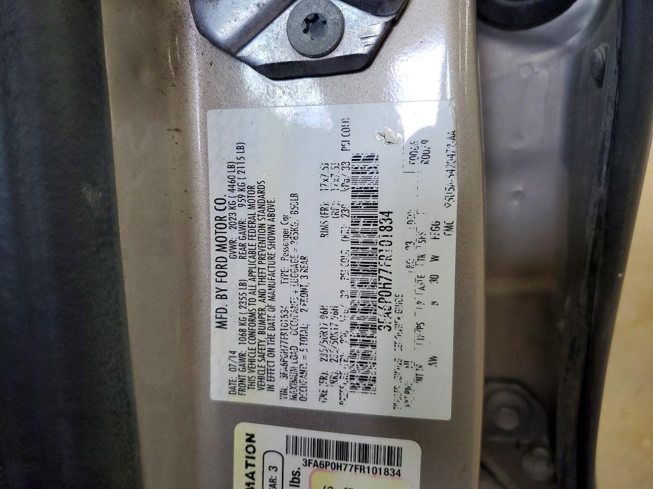 2015 FORD FUSION