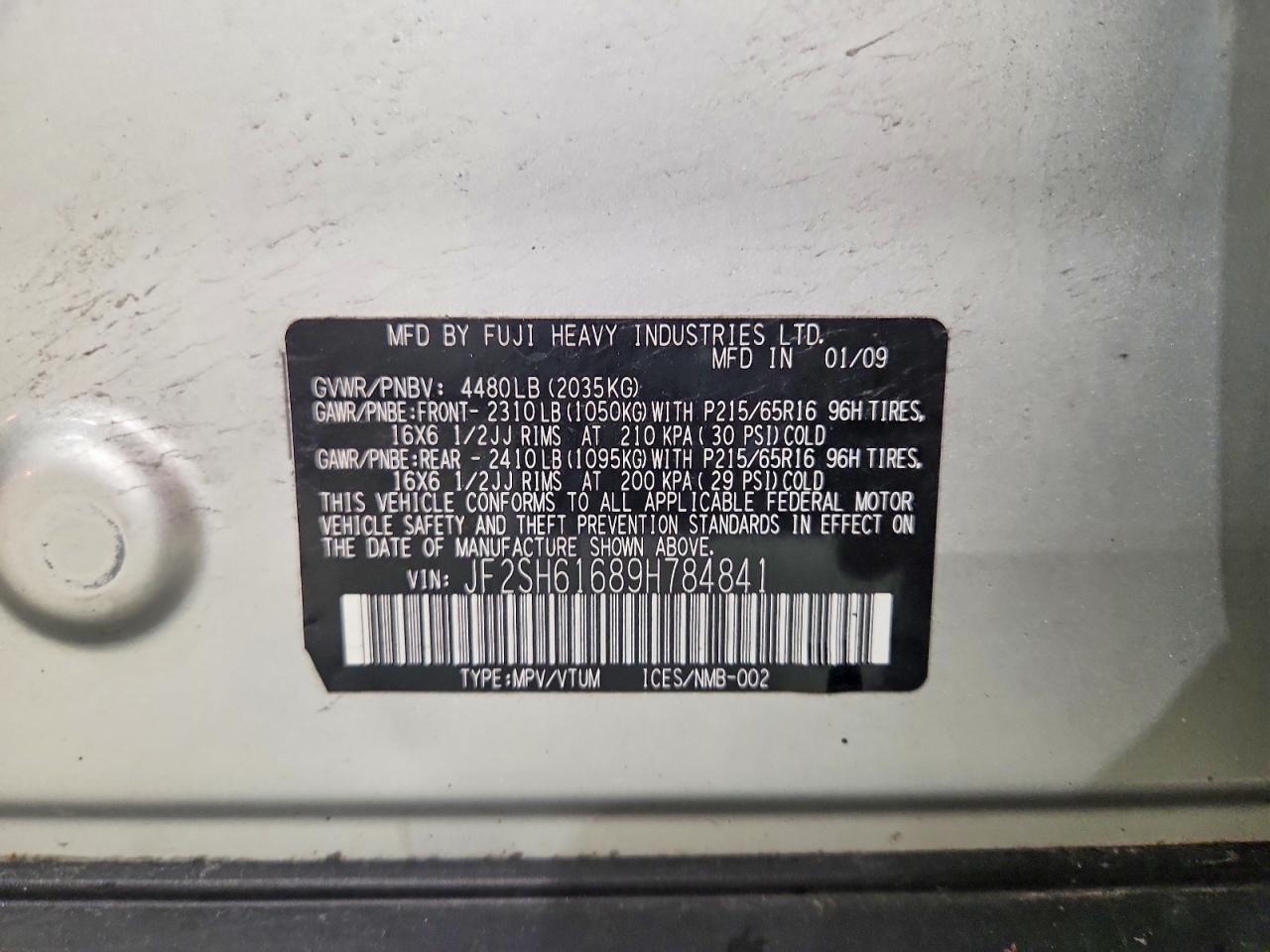 2009 SUBARU FORESTER