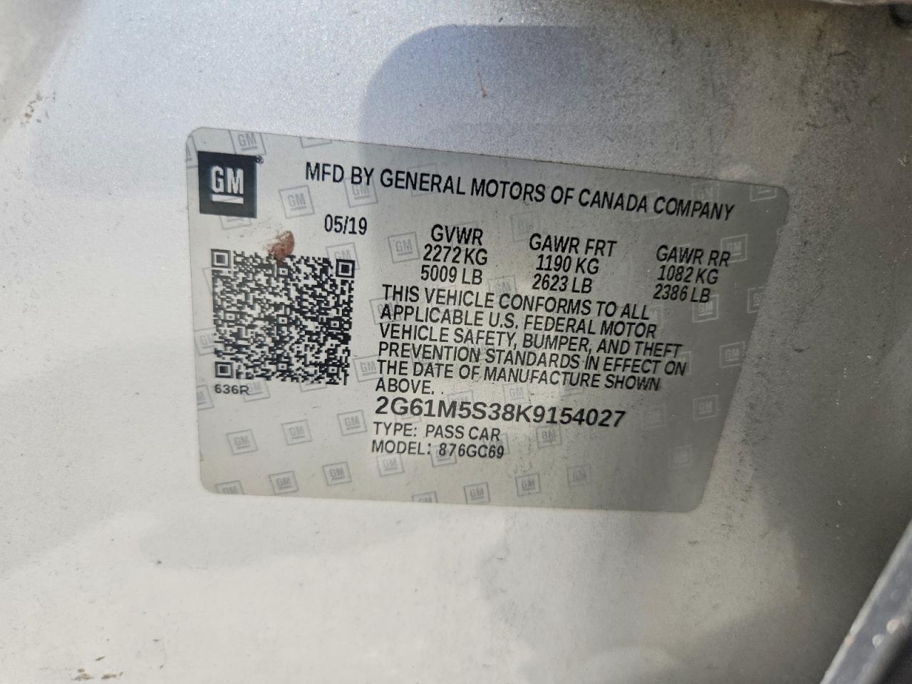 2019 CADILLAC XTS
