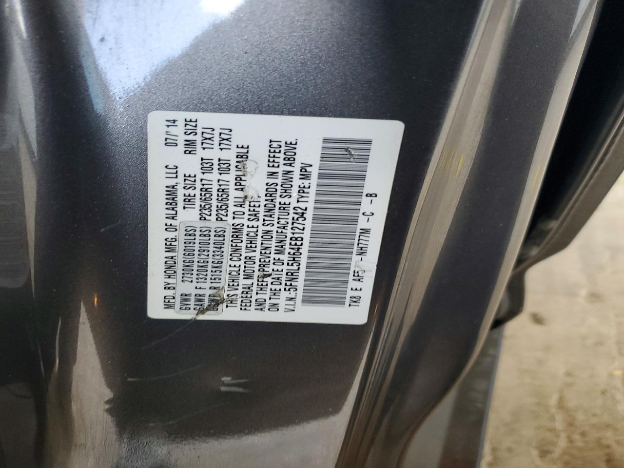 2014 HONDA ODYSSEY