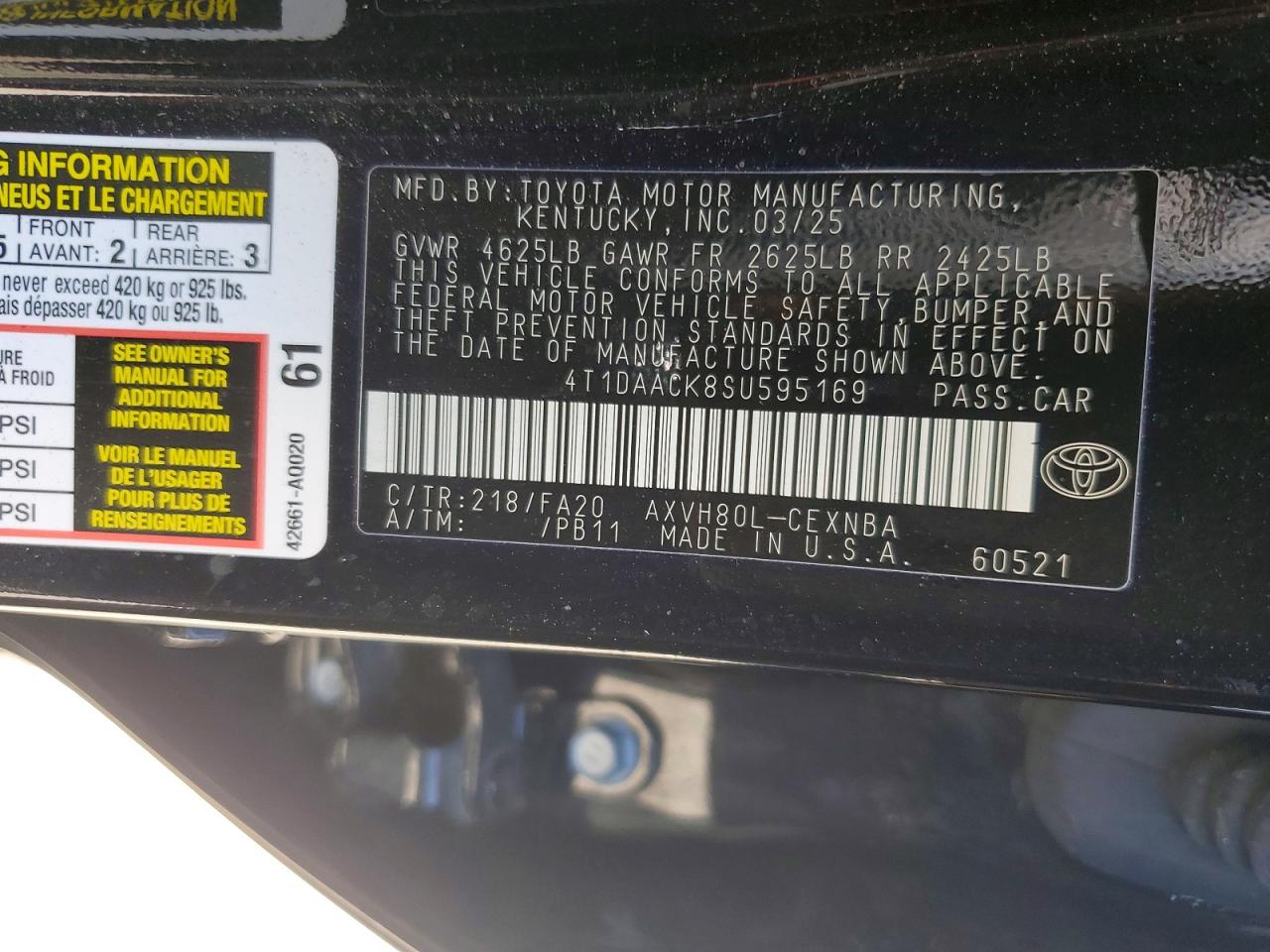 2025 TOYOTA CAMRY