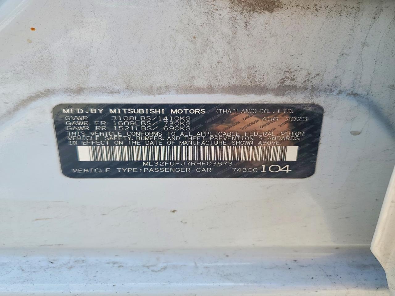 2024 MITSUBISHI MIRAGE