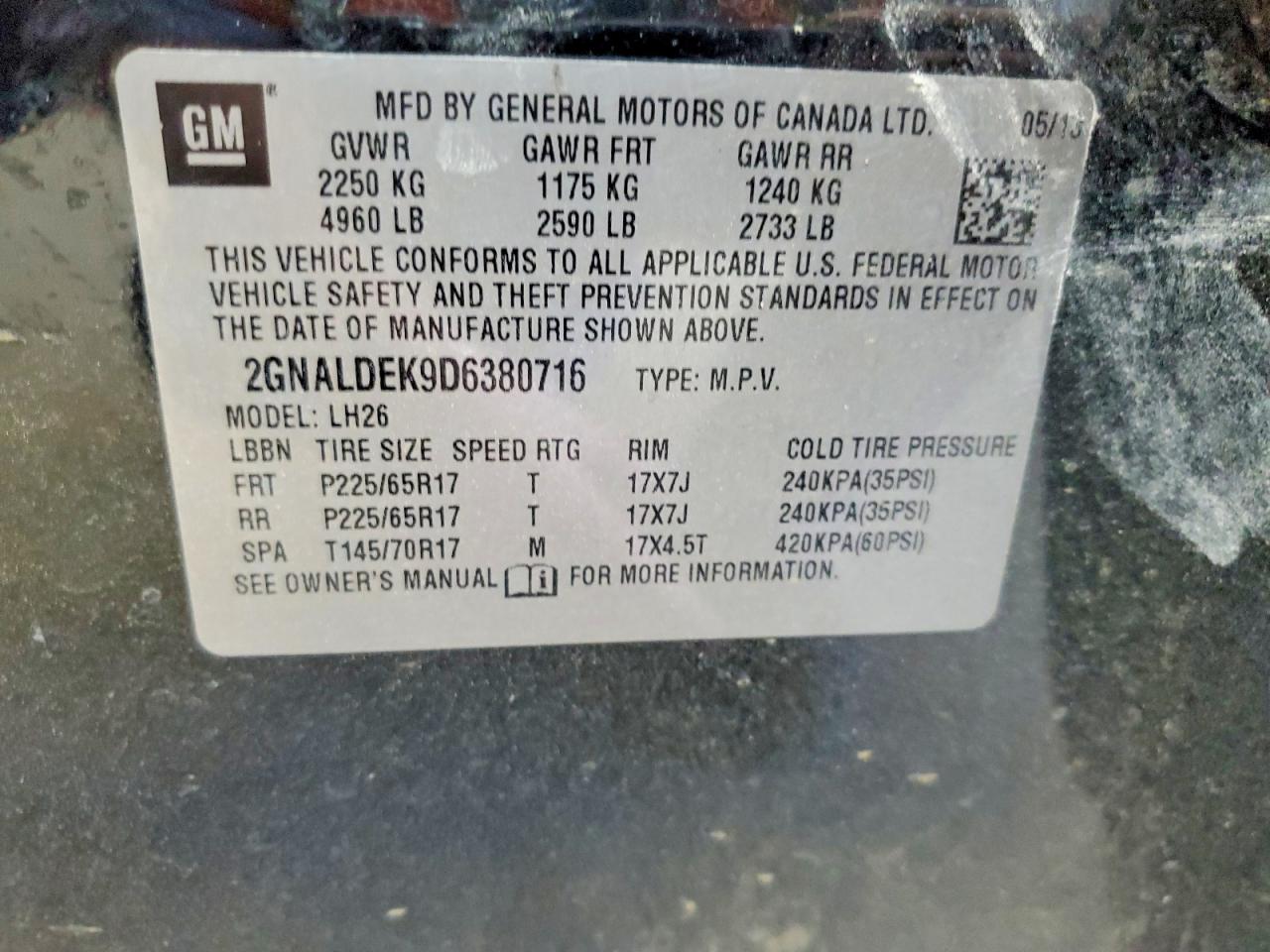 2013 CHEVROLET EQUINOX