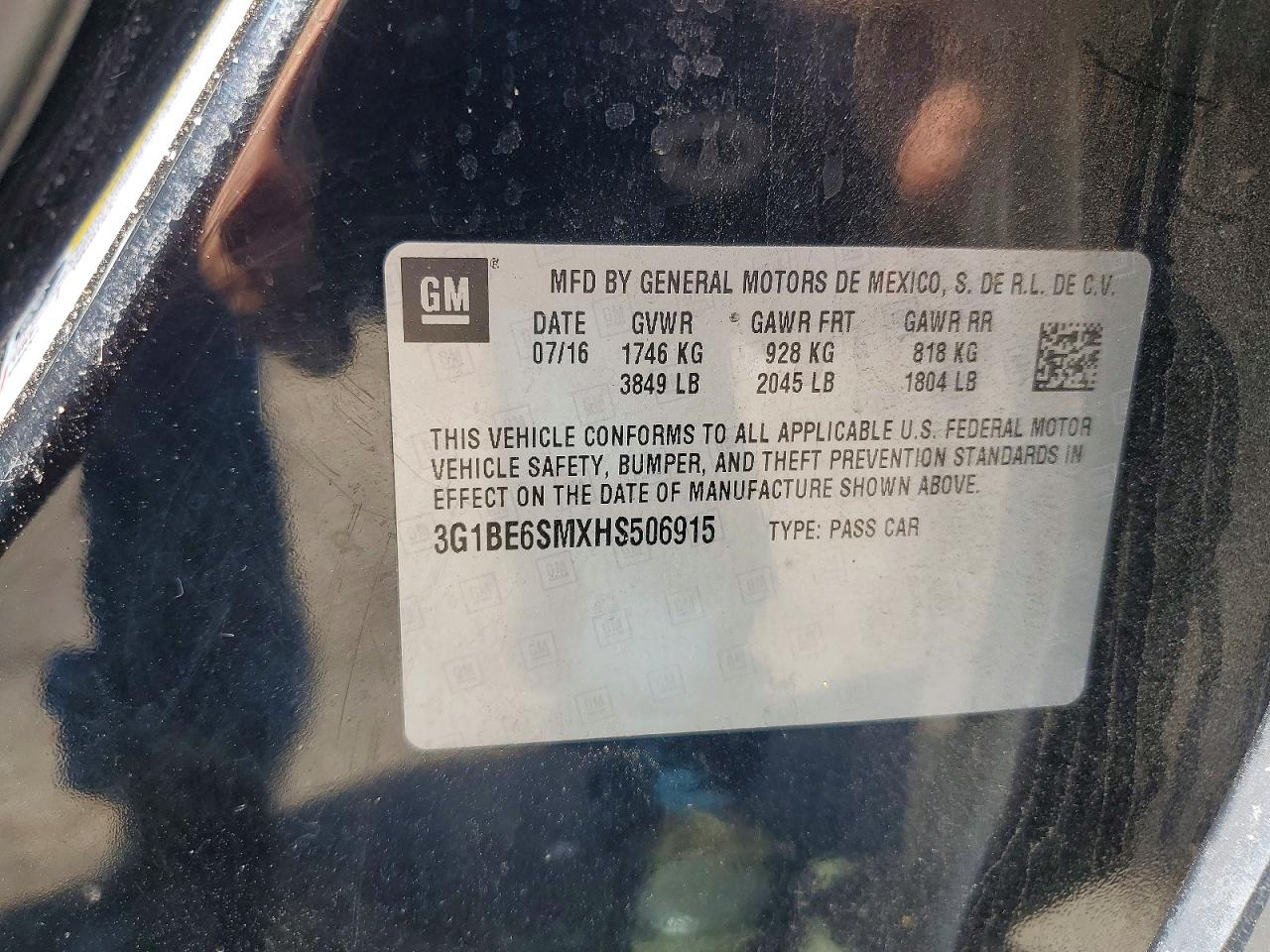 2017 CHEVROLET CRUZE