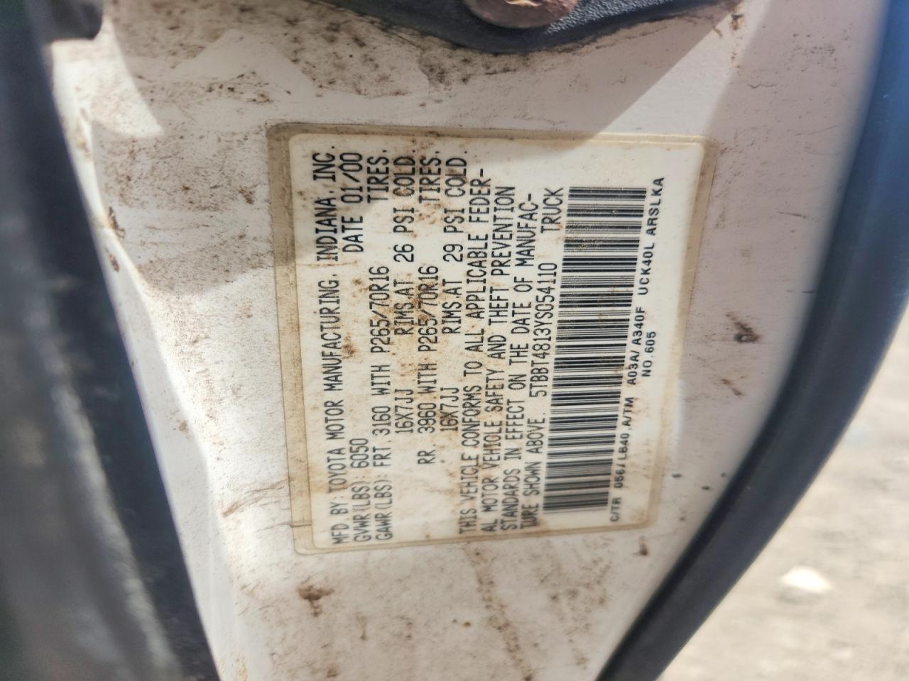 2000 TOYOTA TUNDRA