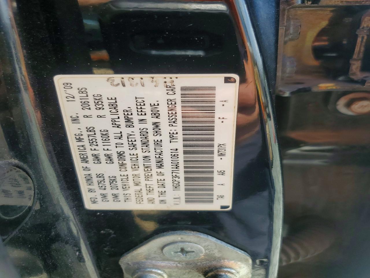 2010 HONDA ACCORD