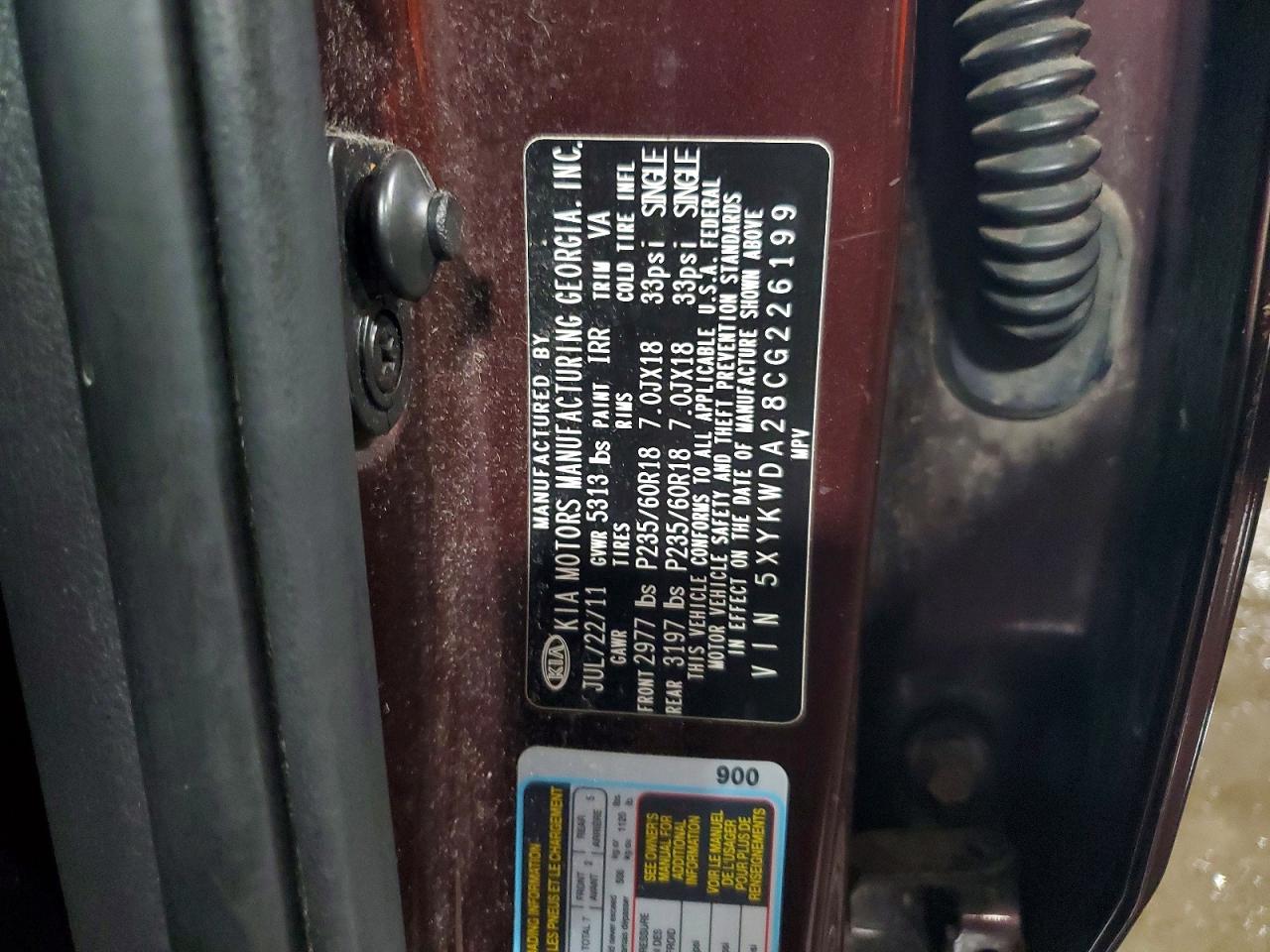 2012 KIA SORENTO