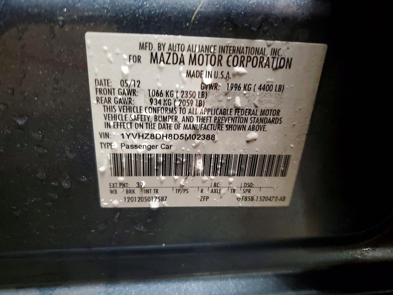 2013 MAZDA 6