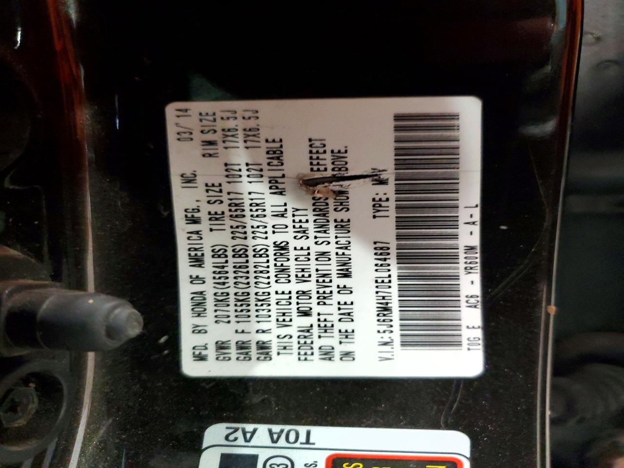 2014 HONDA CRV
