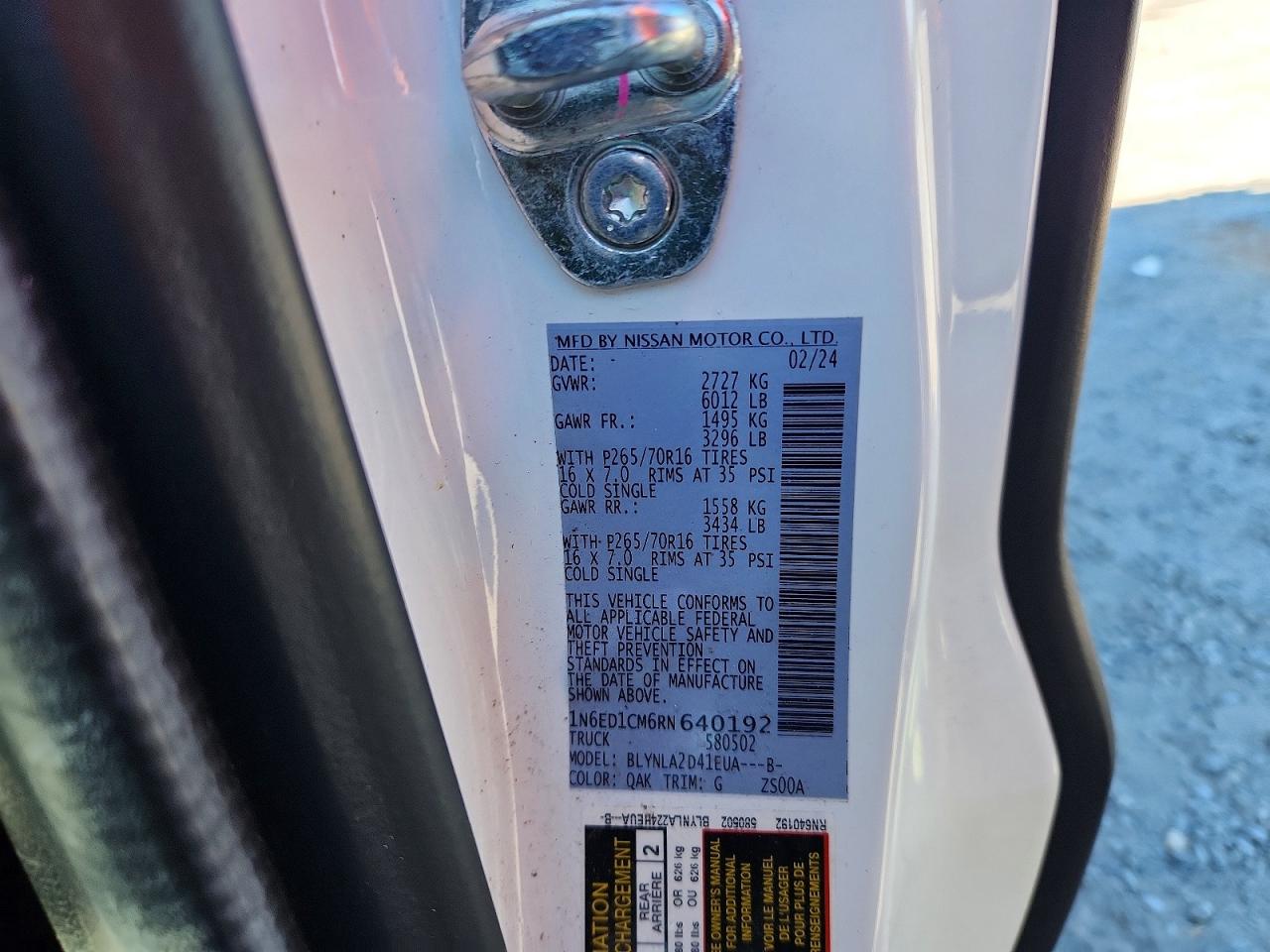 2024 NISSAN FRONTIER