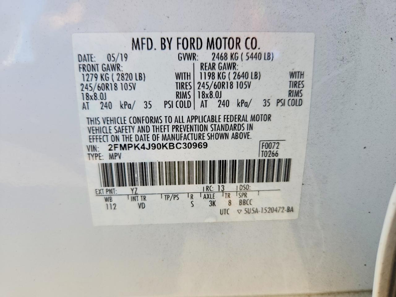 2019 FORD EDGE