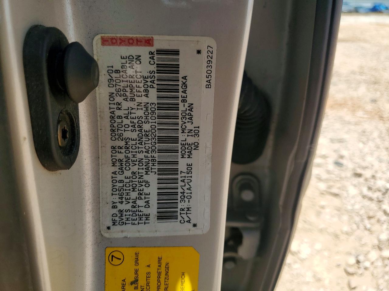 2002 LEXUS ES300