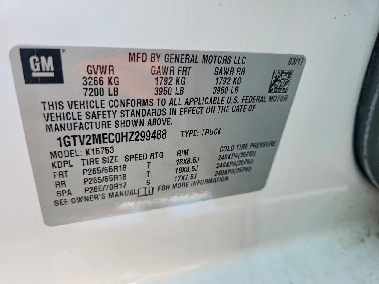 2017 GMC SIERRA
