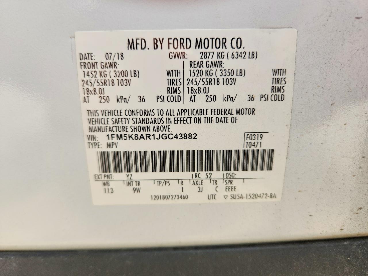 2018 FORD EXPLORER