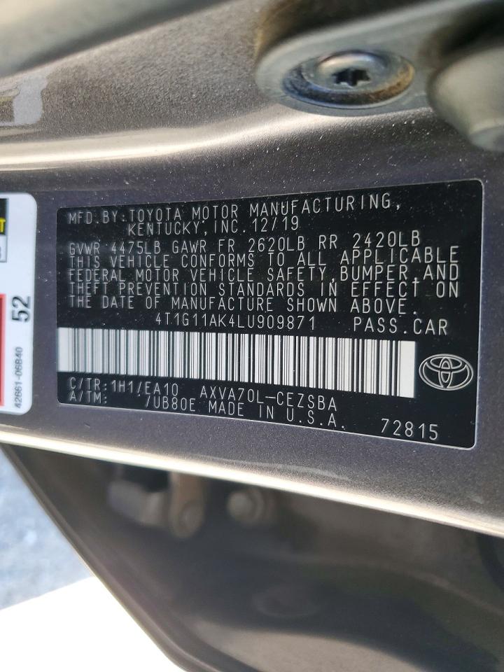 2020 TOYOTA CAMRY