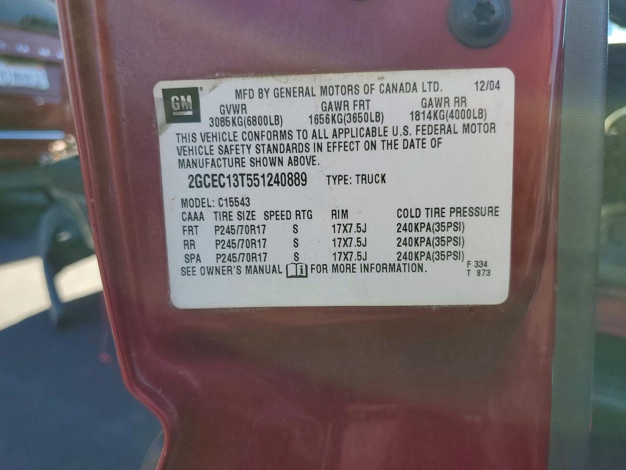 2005 CHEVROLET SILVERADO