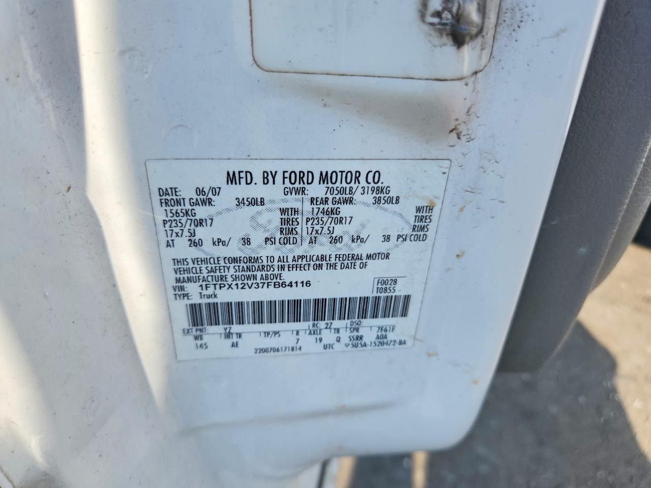 2007 FORD F150