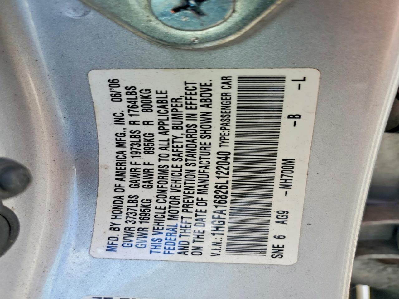 2006 HONDA CIVIC