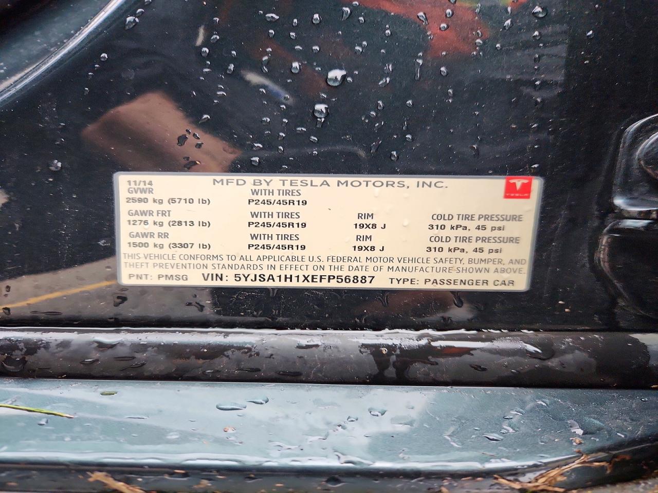 2014 TESLA MODEL S