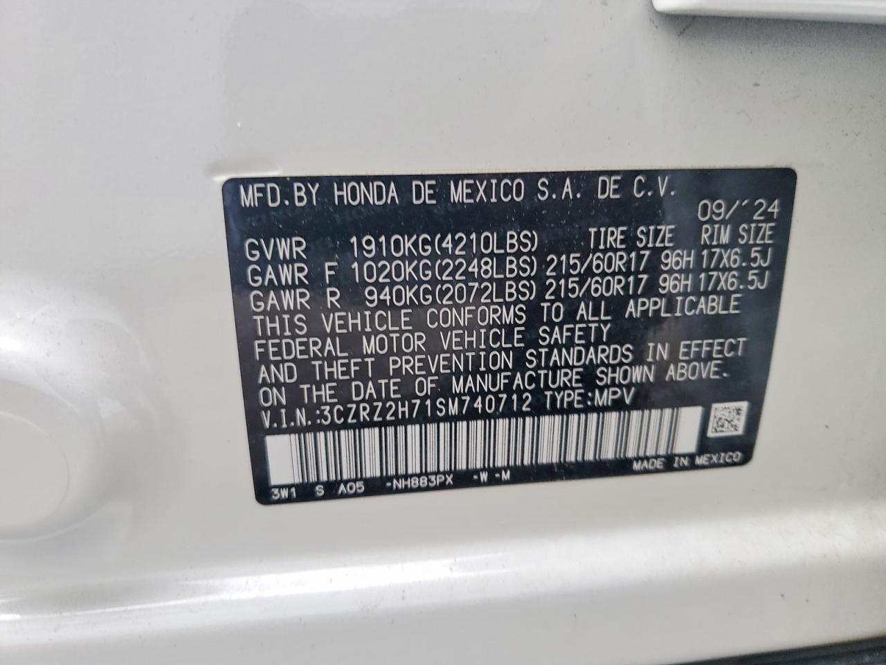 2025 HONDA HR-V