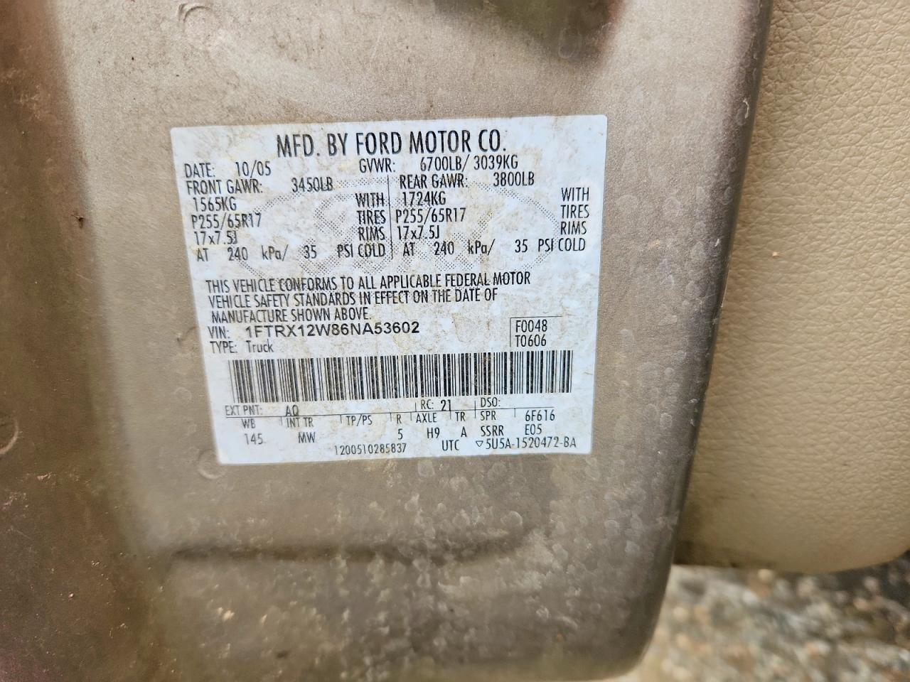 2006 FORD F150
