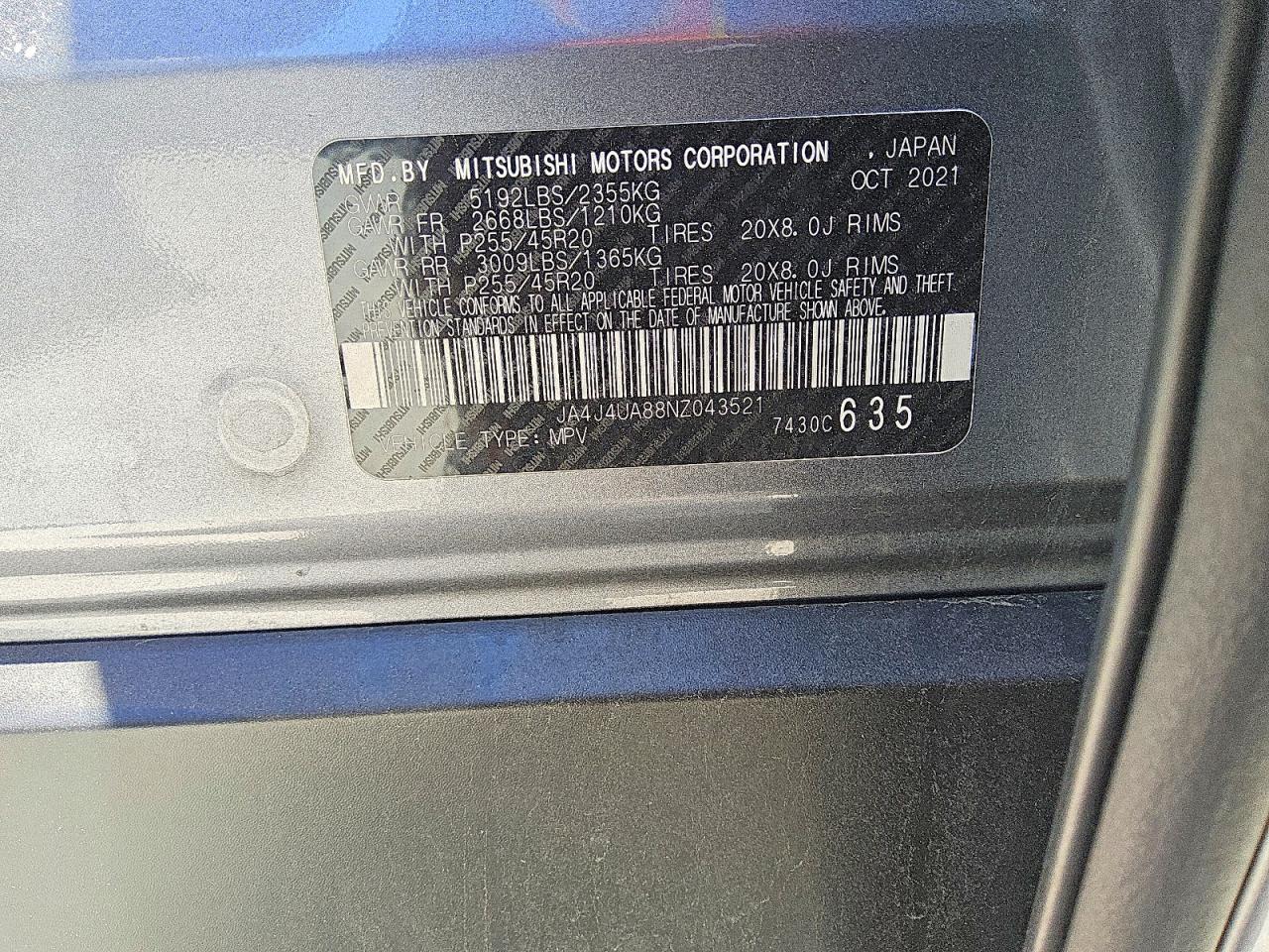 2022 MITSUBISHI OUTLANDER