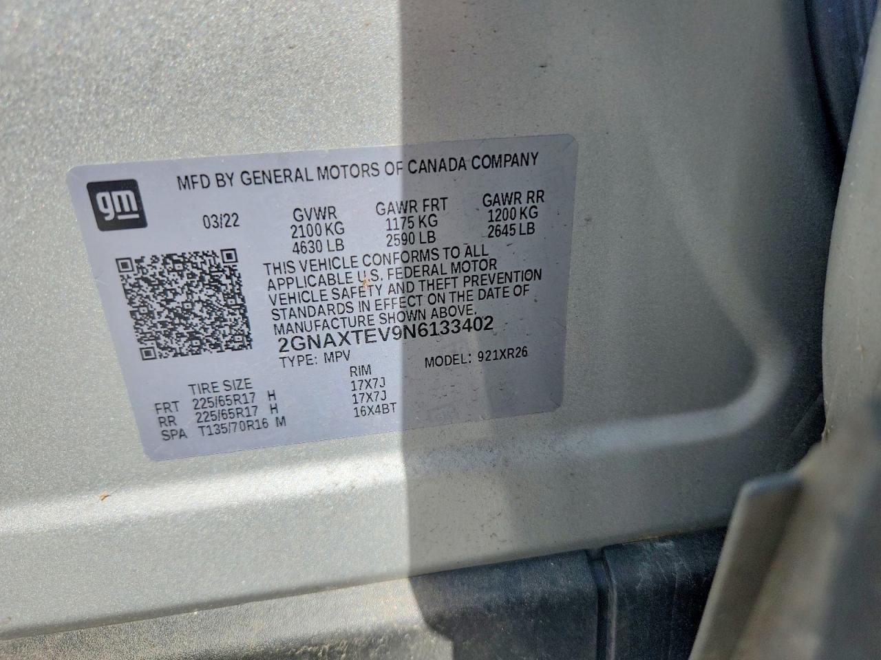 2022 CHEVROLET EQUINOX