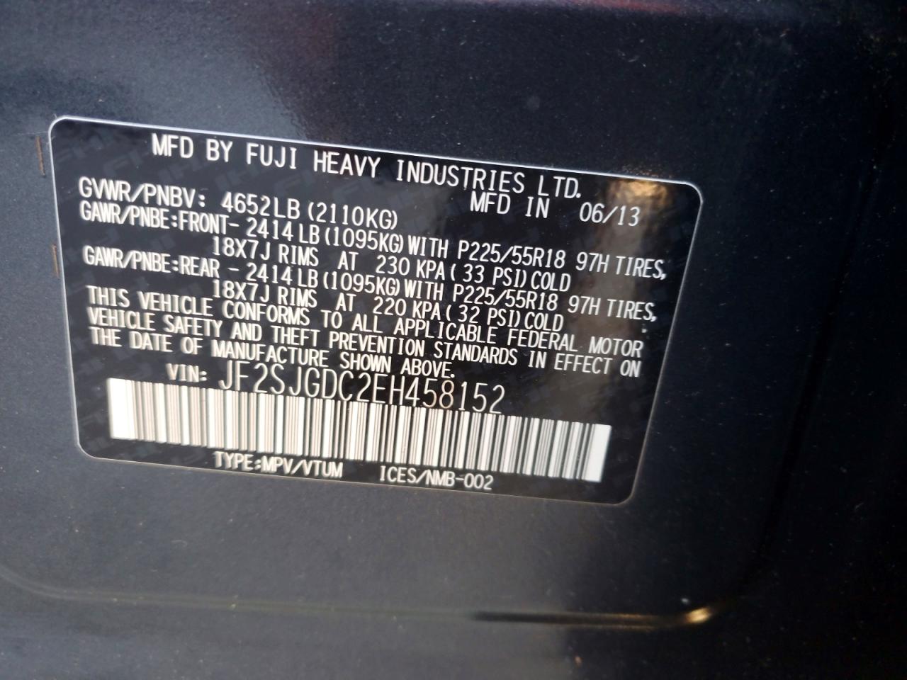 2014 SUBARU FORESTER