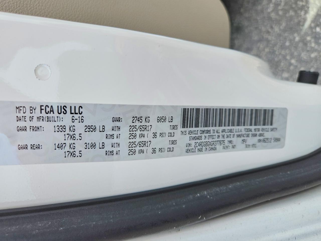2016 DODGE CARAVAN
