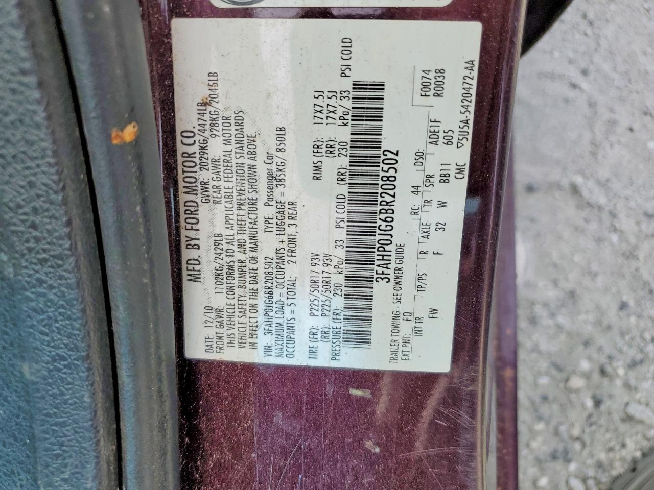 2011 FORD ALL Models