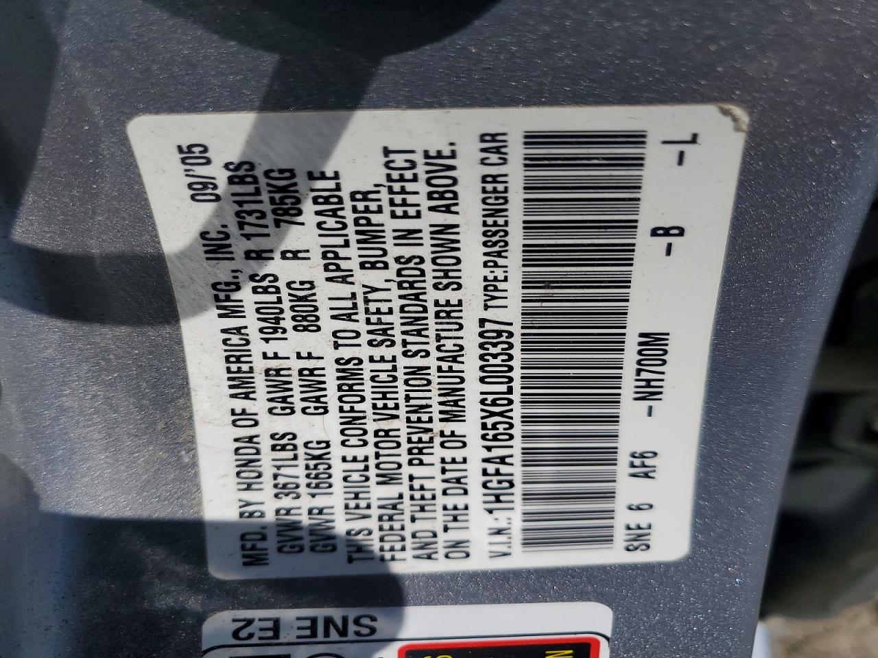 2006 HONDA CIVIC