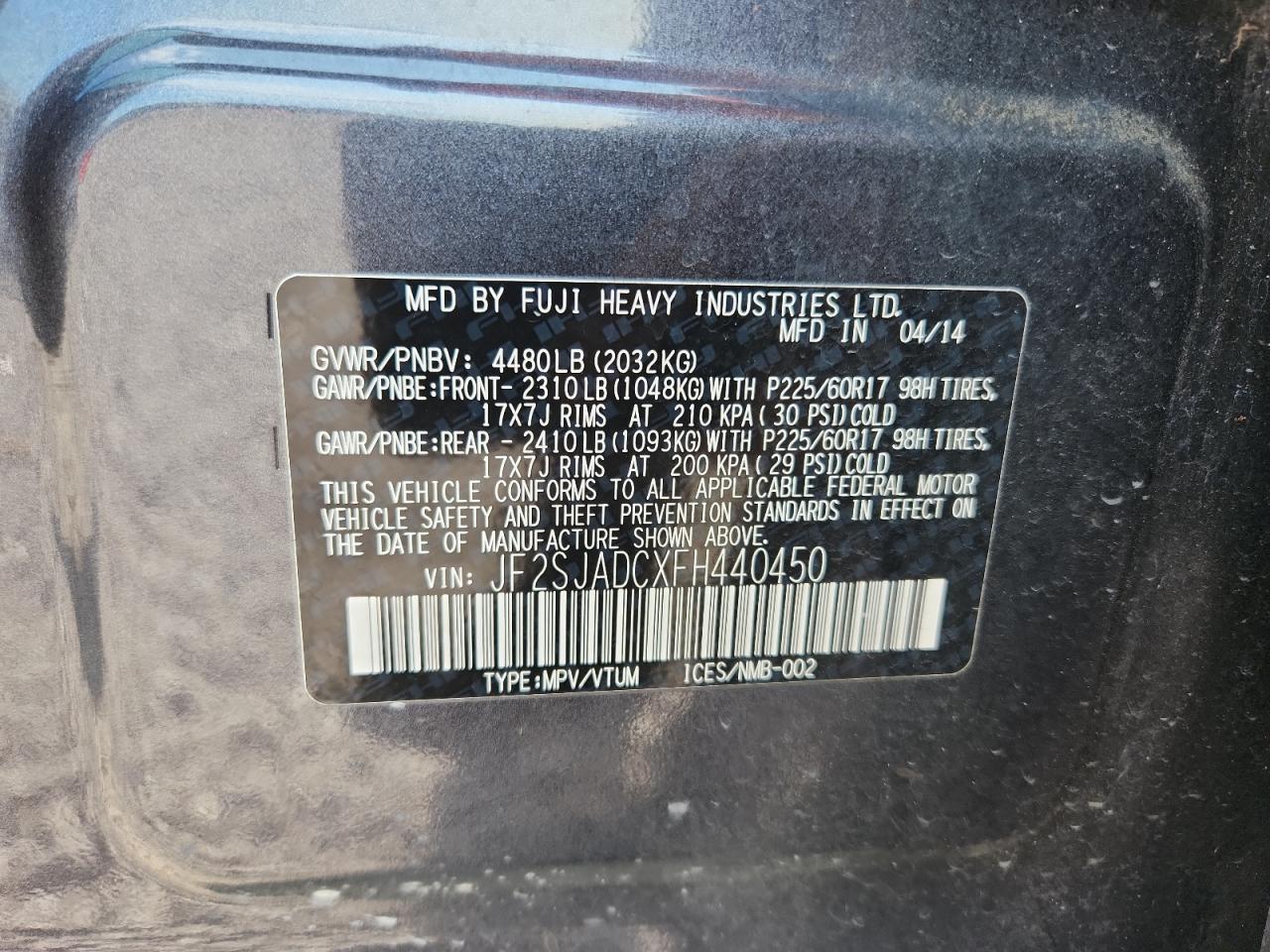 2015 SUBARU FORESTER