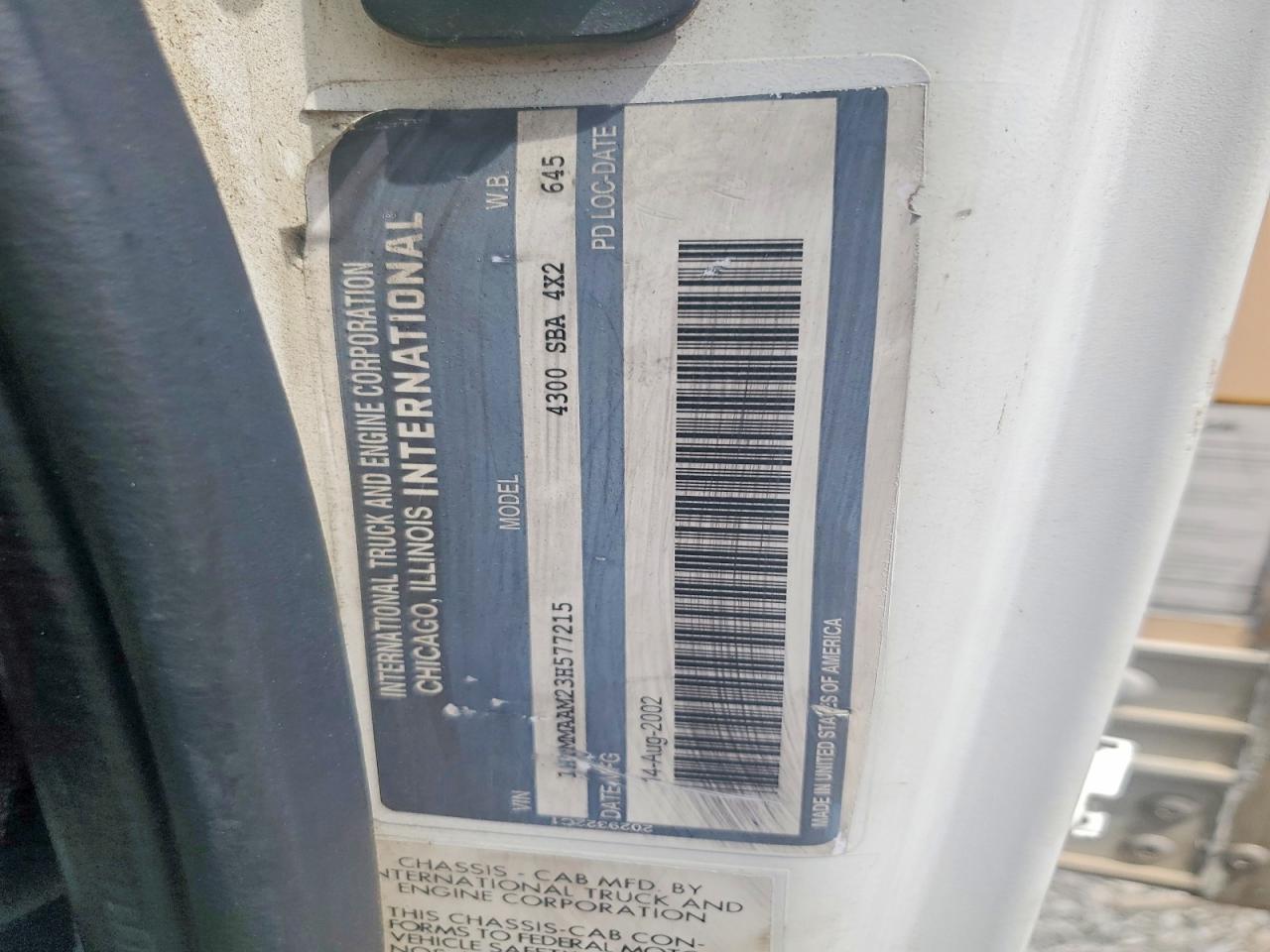 2003 INTERNATIONAL 4000 SERIE