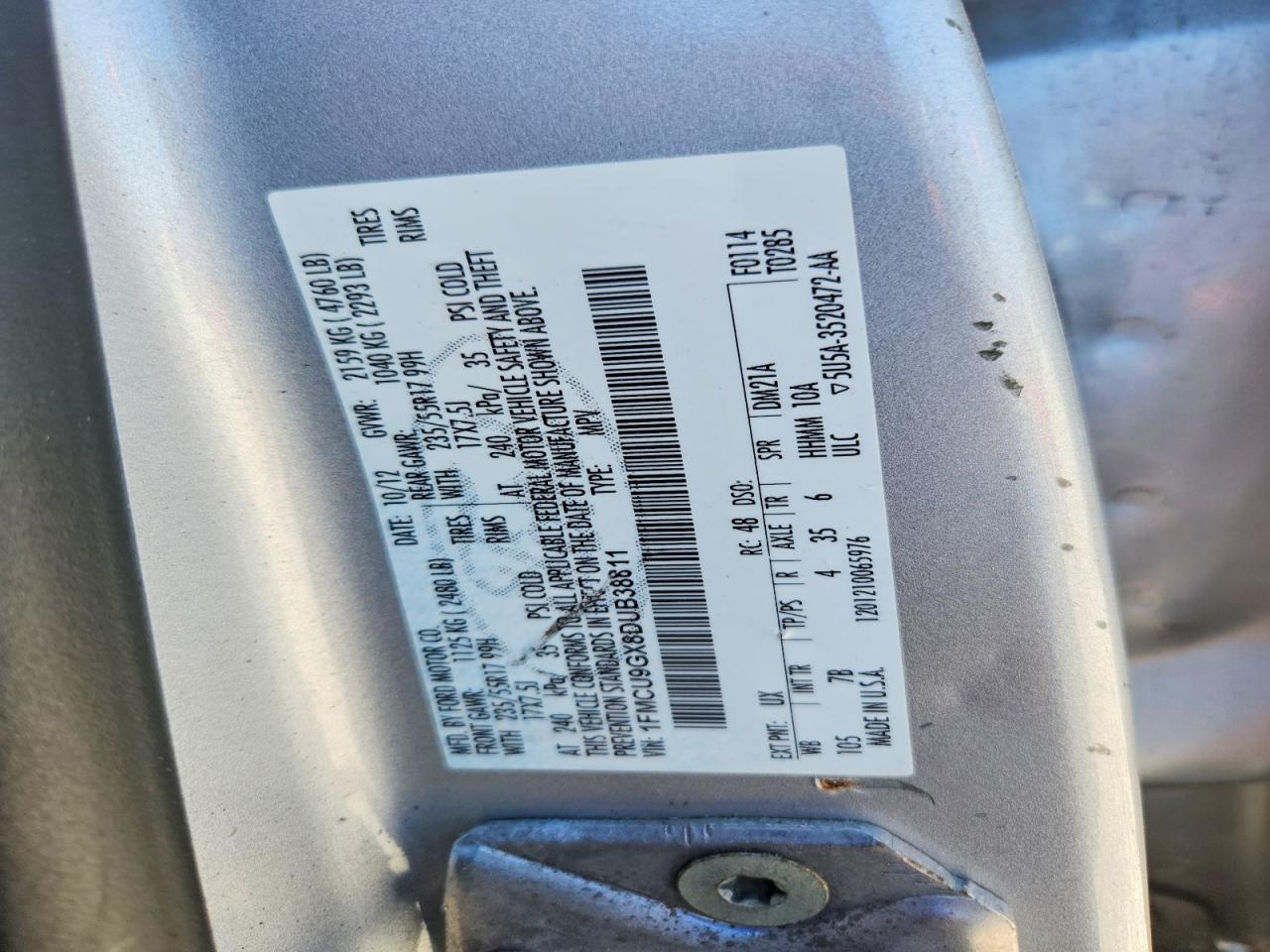 2013 FORD ESCAPE