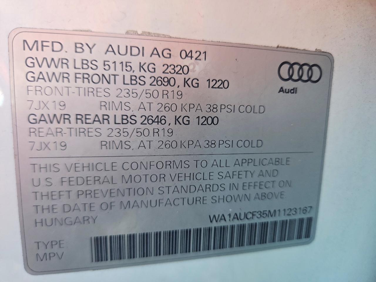 2021 AUDI Q3