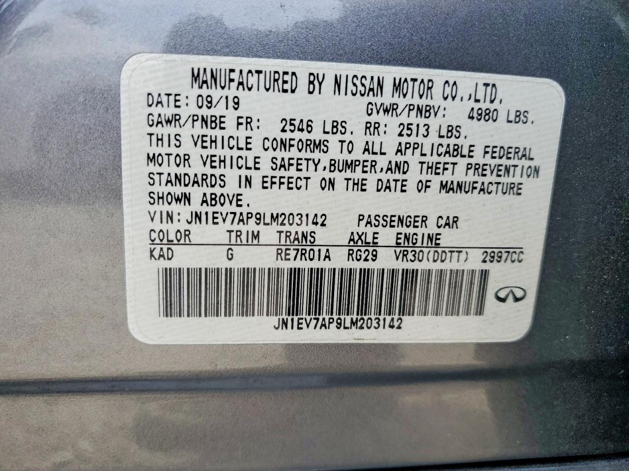 2020 INFINITI Q50