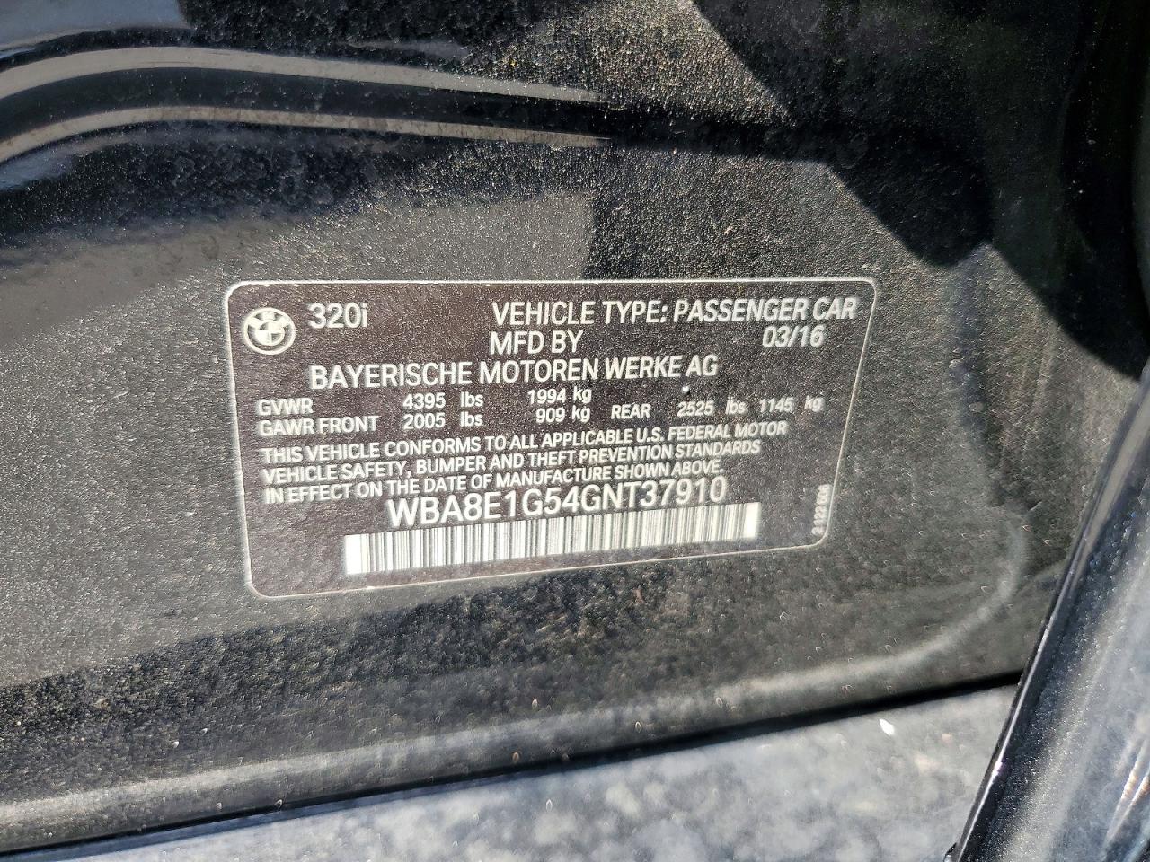 2016 BMW 3 SERIES