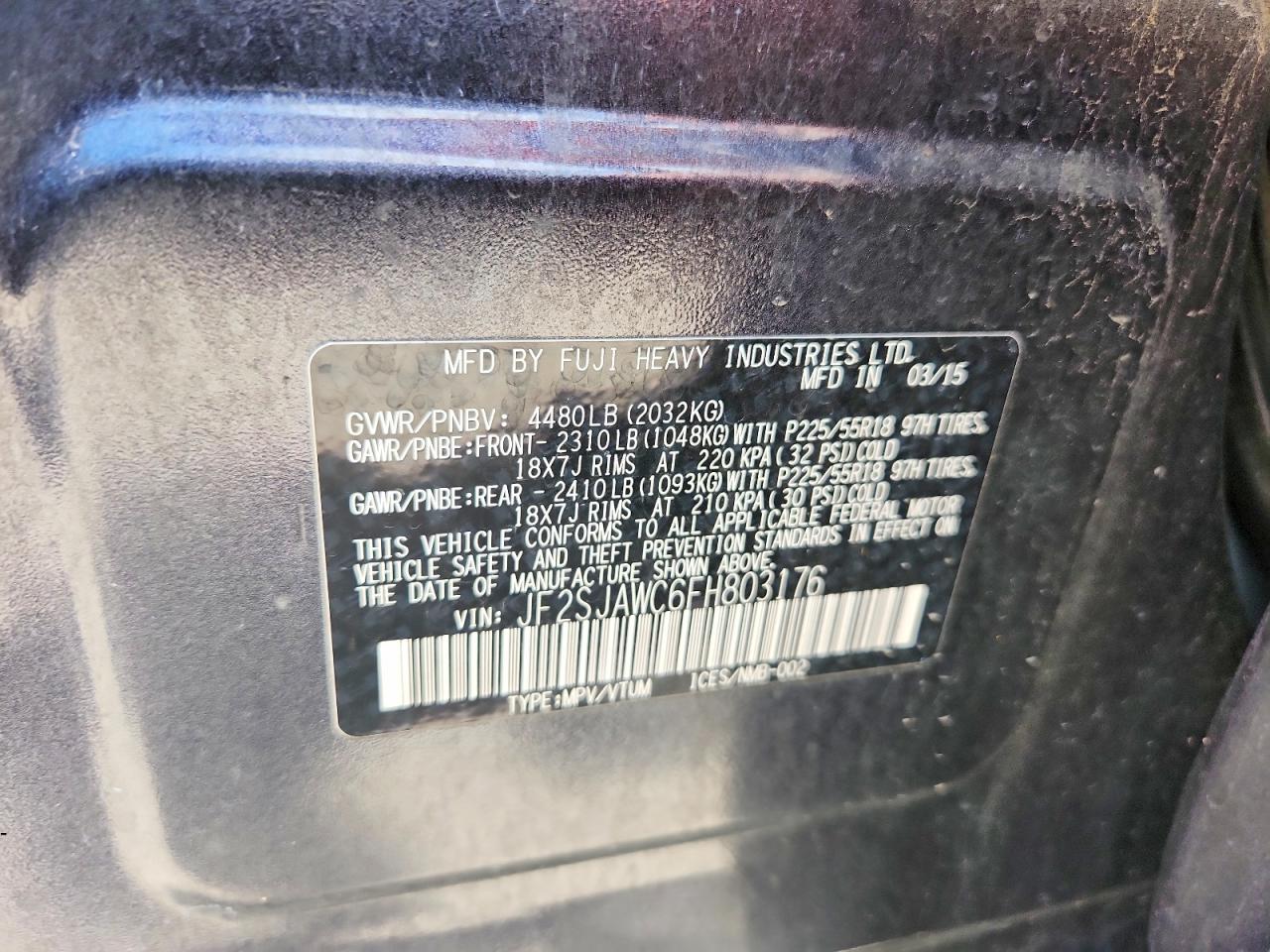 2015 SUBARU FORESTER