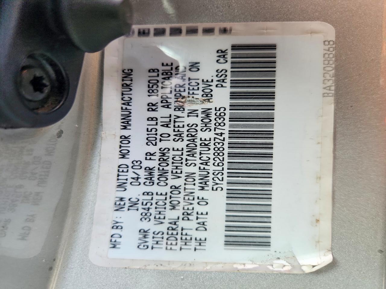 2003 PONTIAC VIBE
