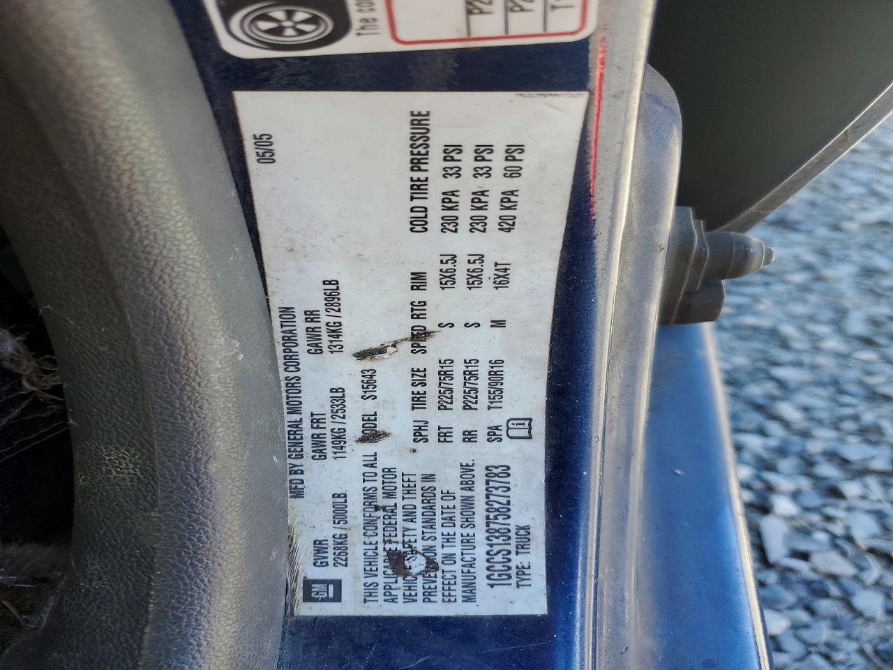 2005 CHEVROLET COLORADO