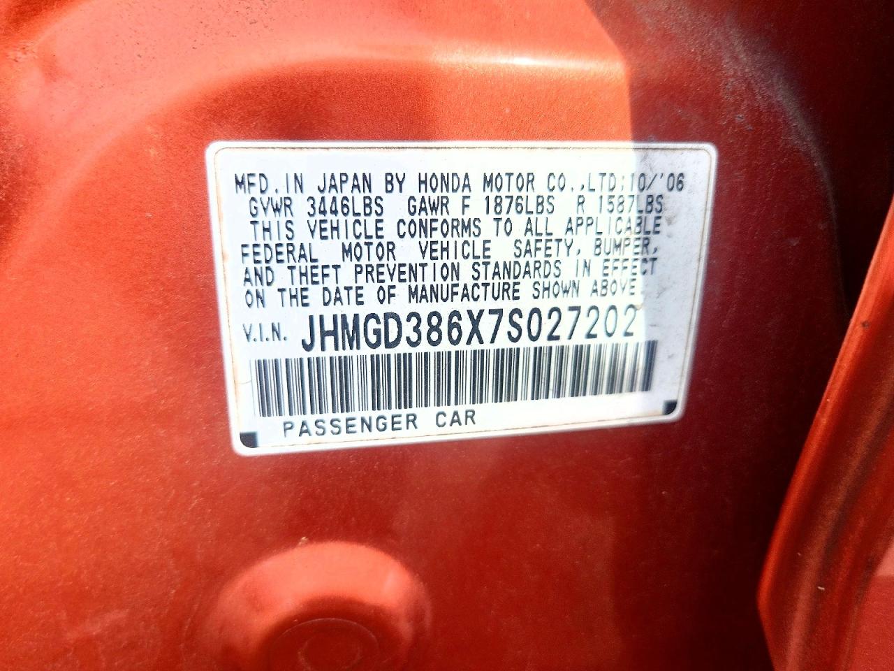 2007 HONDA FIT