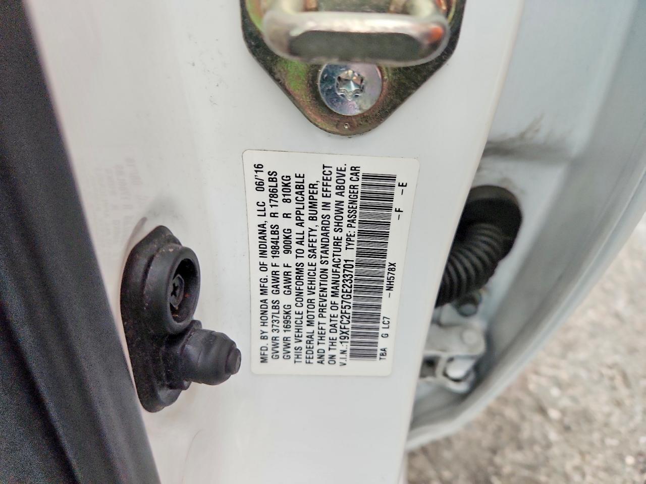 2016 HONDA CIVIC