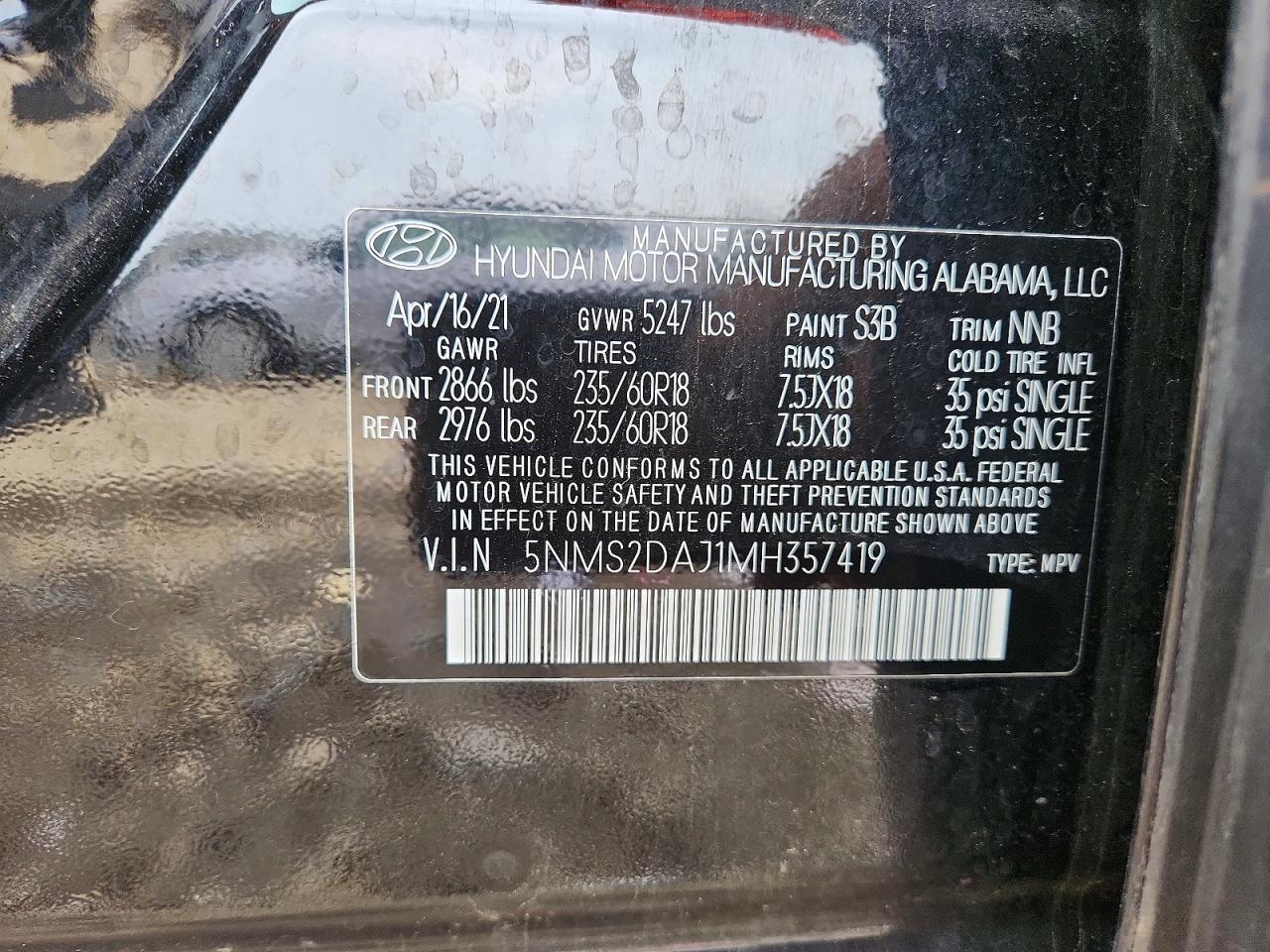 2021 HYUNDAI SANTA FE