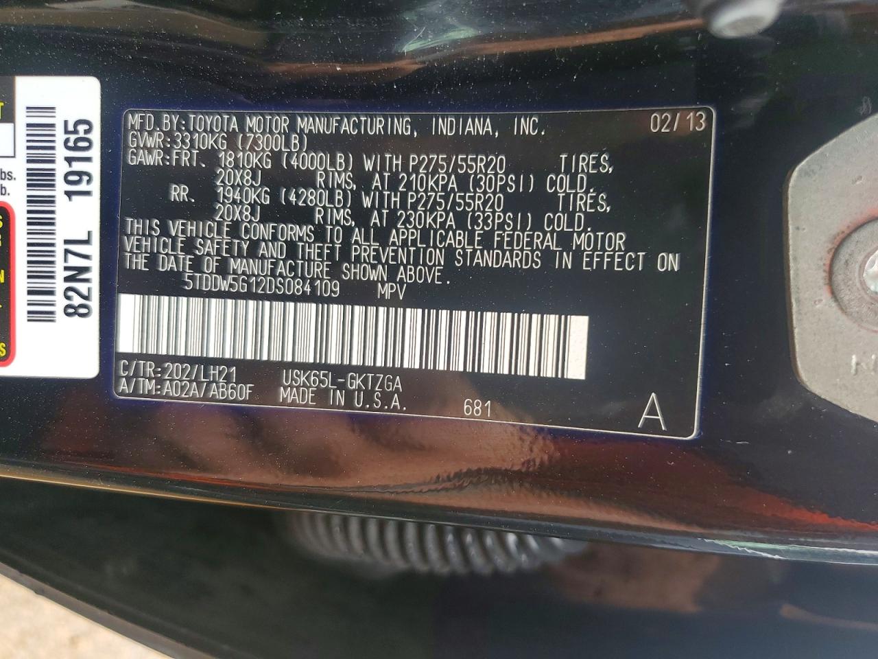 2013 TOYOTA SEQUOIA